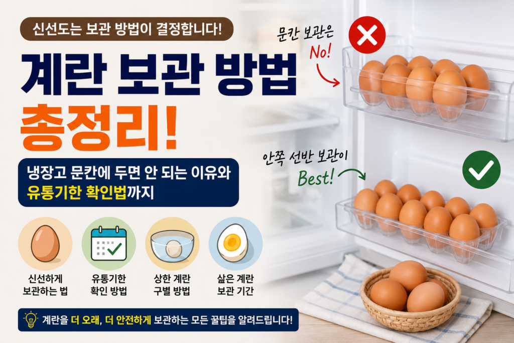 계란 보관 방법 총정리