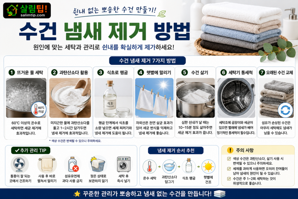 수건 냄새 제거 방법