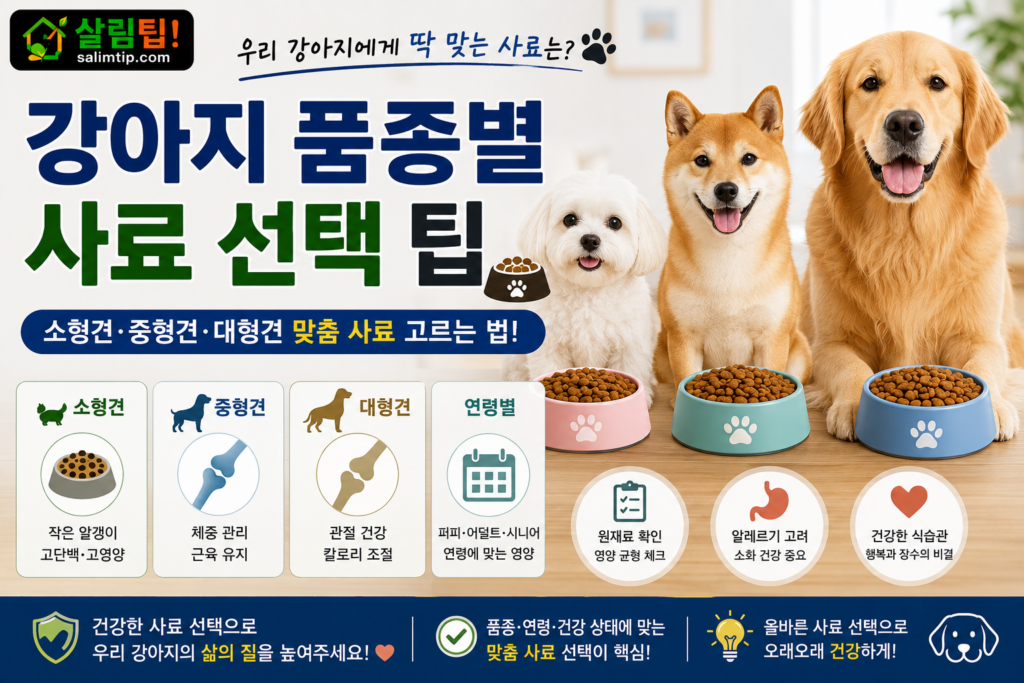 강아지 품종별 사료 선택