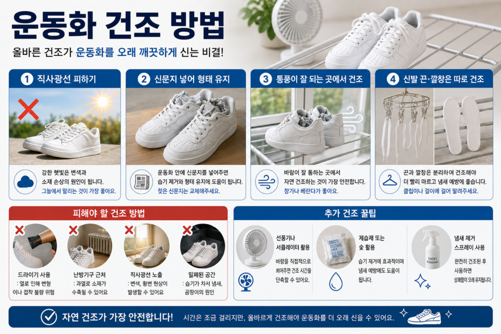 운동화 건조 방법