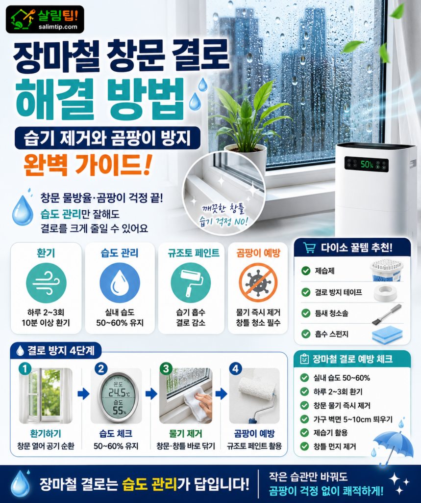 장마철 창문 결로