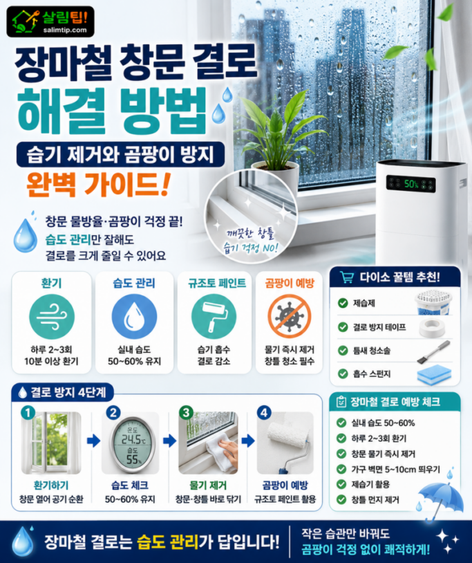 장마철 창문 결로