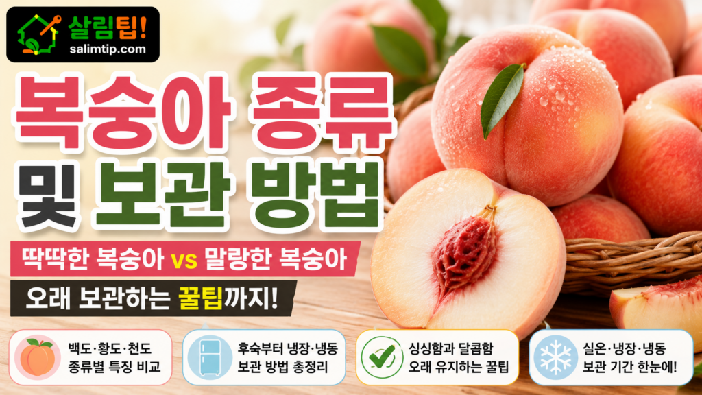 복숭아 종류 및 보관 방법