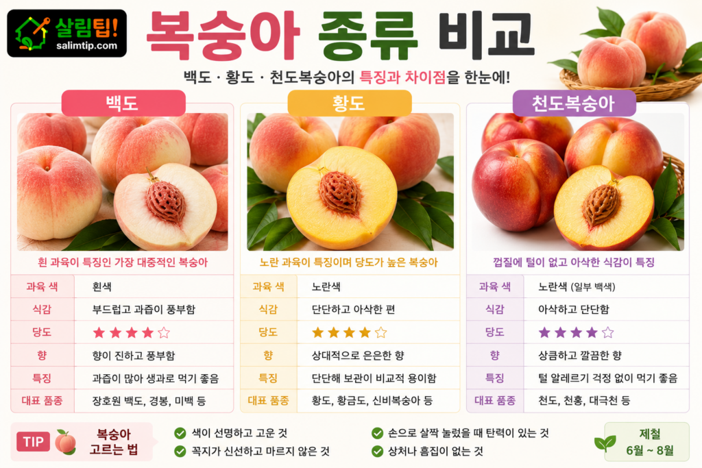 복숭아 종류