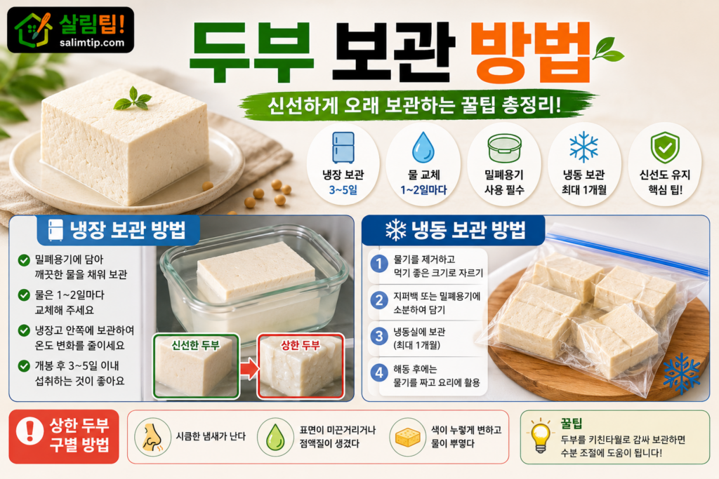 두부 보관 방법