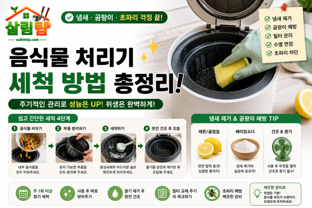 음식물 처리기 세척