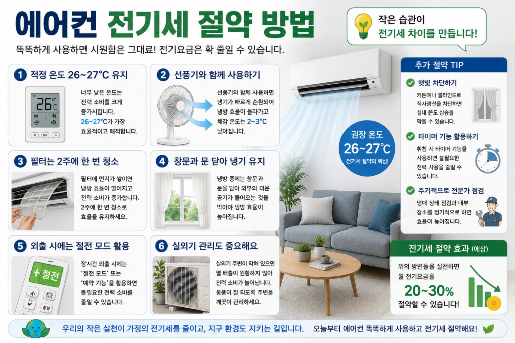 에어컨 전기세 절약 방법