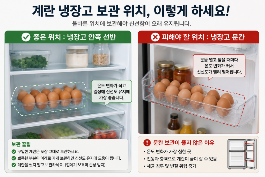 냉장고 보관 위치