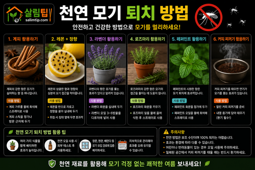 천연 모기 퇴치 방법 이미지
