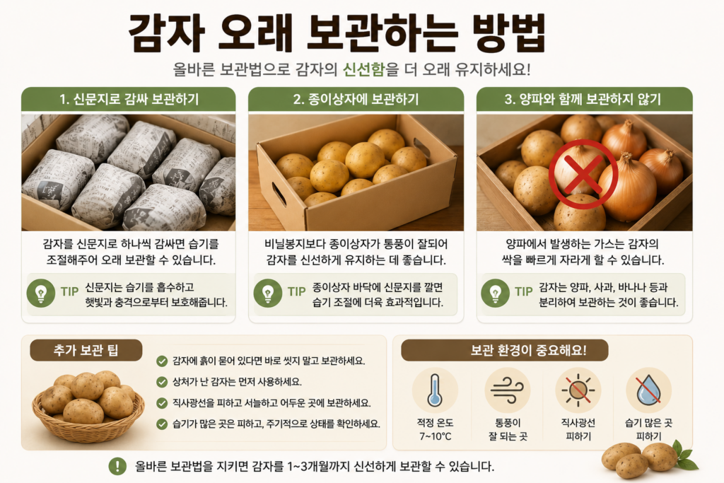 감자 오래 보관하는 방법