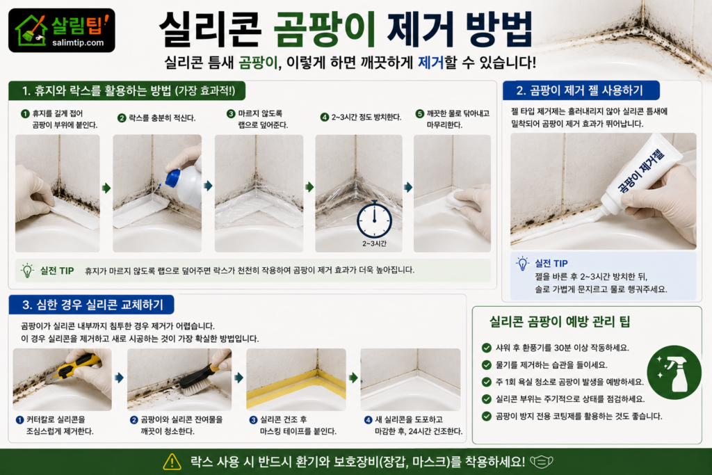 실리콘 곰팡이 제거 방법