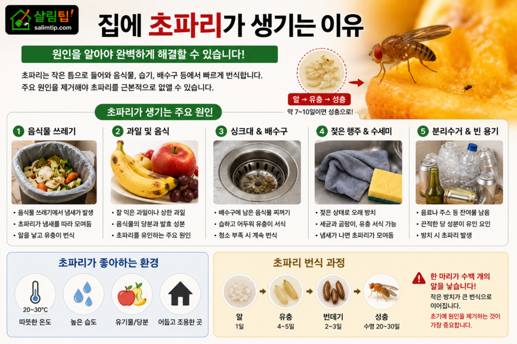 집에 초파리가 생기는 이유