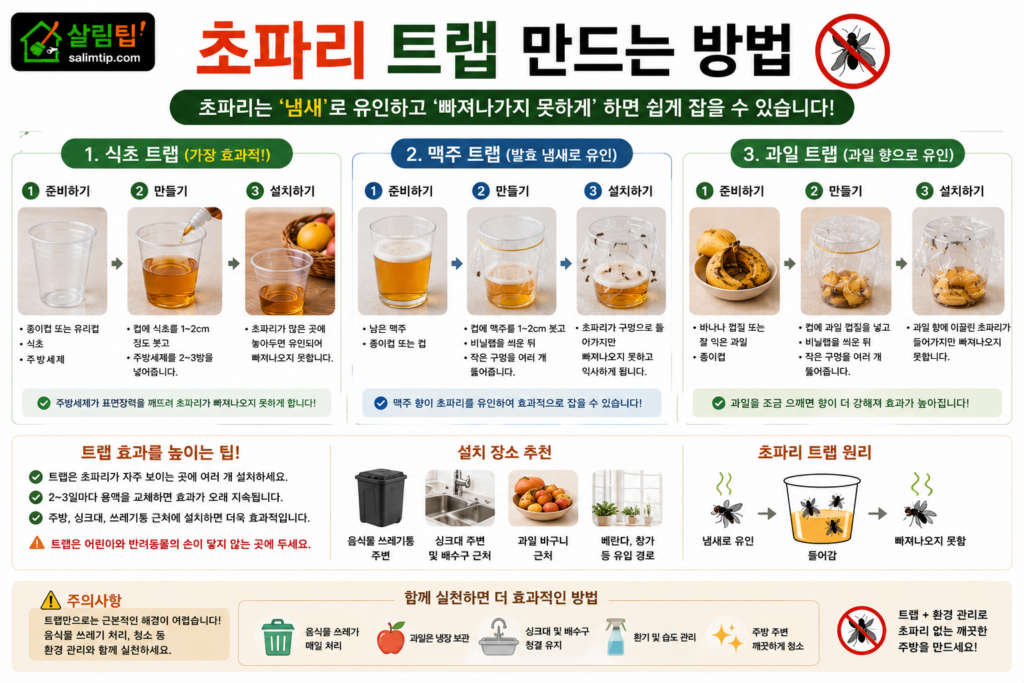초파리 트랩 만드는 방법
