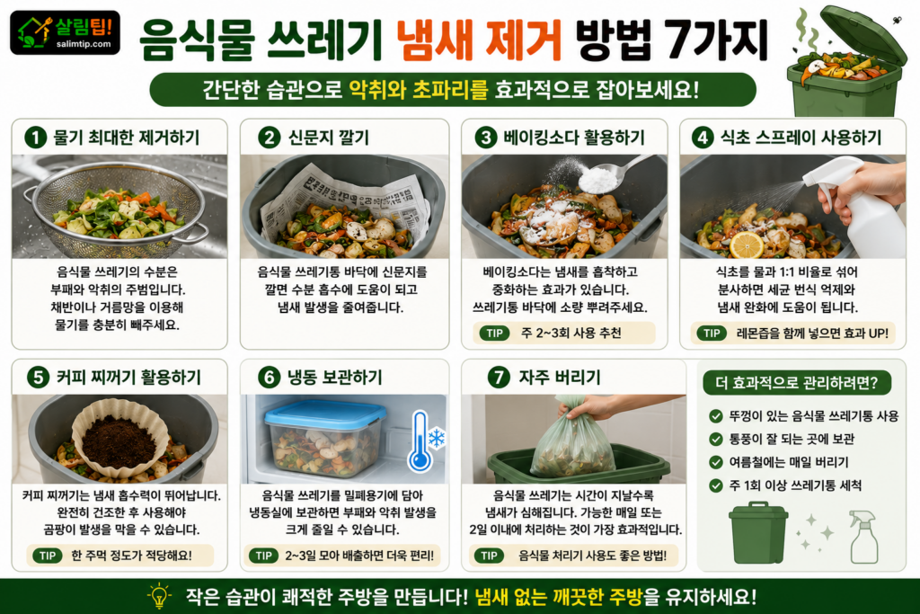 음식물 쓰레기 냄새 제거 방법