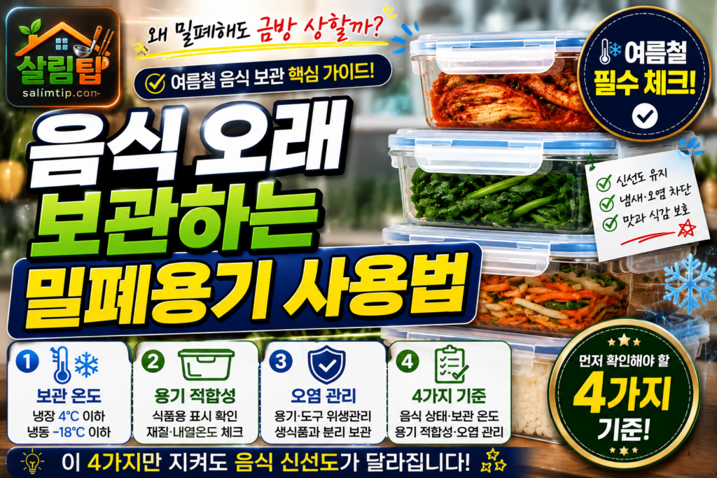 밀폐용기 사용법